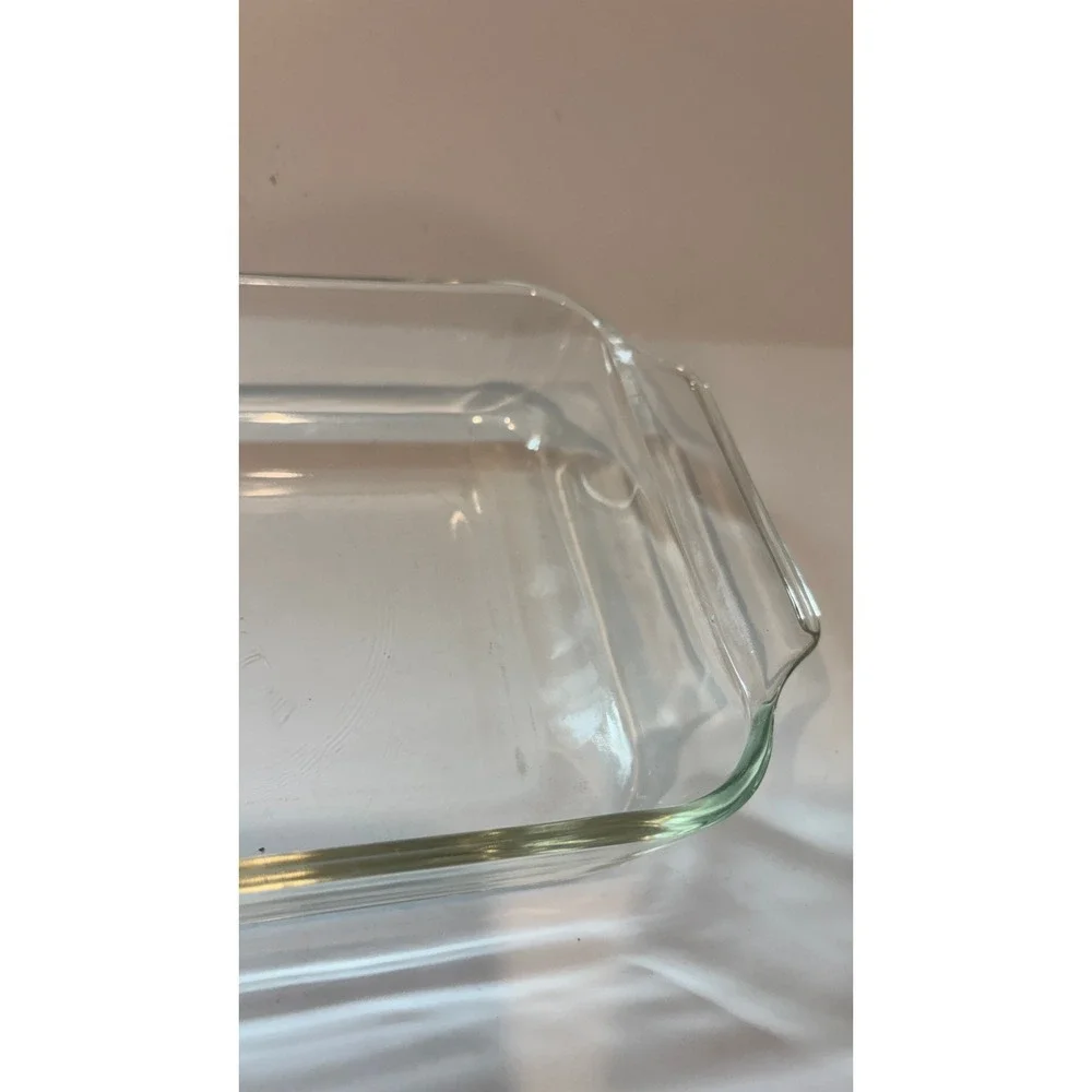 Vintage Anchor Hocking Fire-King Glass Casserole Dish with Footed Metal Cradle